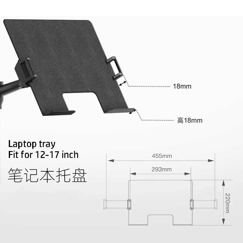 Aluminum OL-3L 12-17 Inch Laptop Stand Dual Monitor Arm Holder Height Adjustable 17-32 Inch Desktop Computer Desk New Product