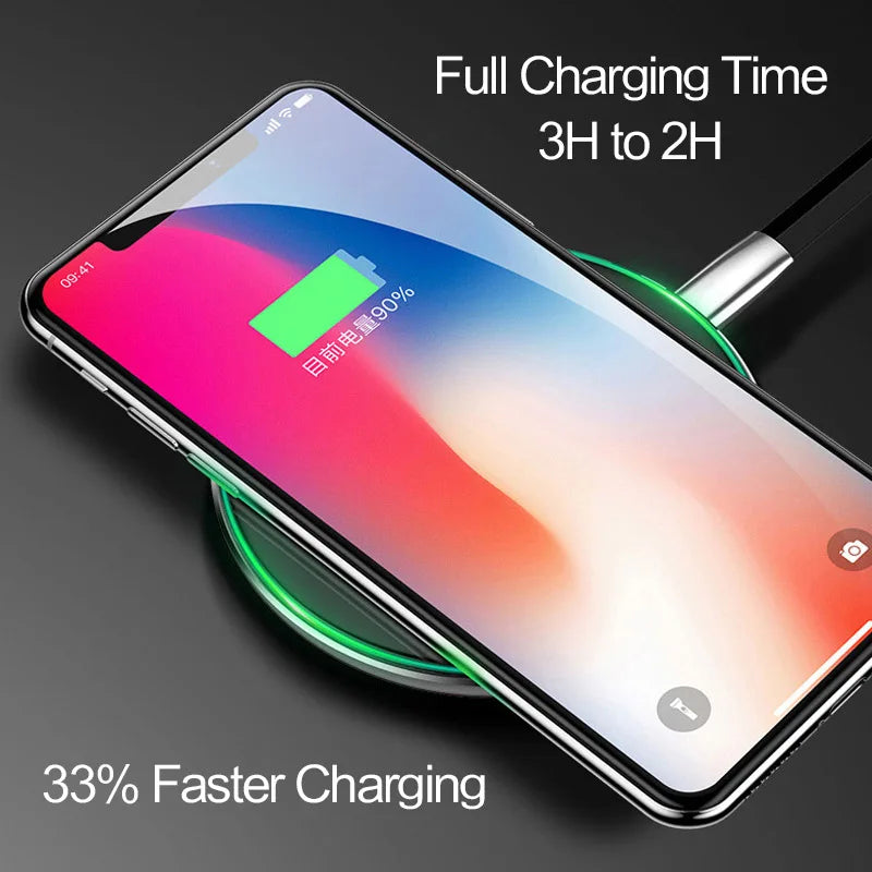 Vicsoul 2024 Portable Best 10W Wireless Phone Charger for phone X Factory Wholesale Fast Quick Wireless Charging Custom