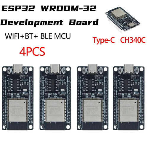 ESP32 WROOM-32 Development Board TYPE-C CH340C/ CP2102 WiFi+Bluetooth