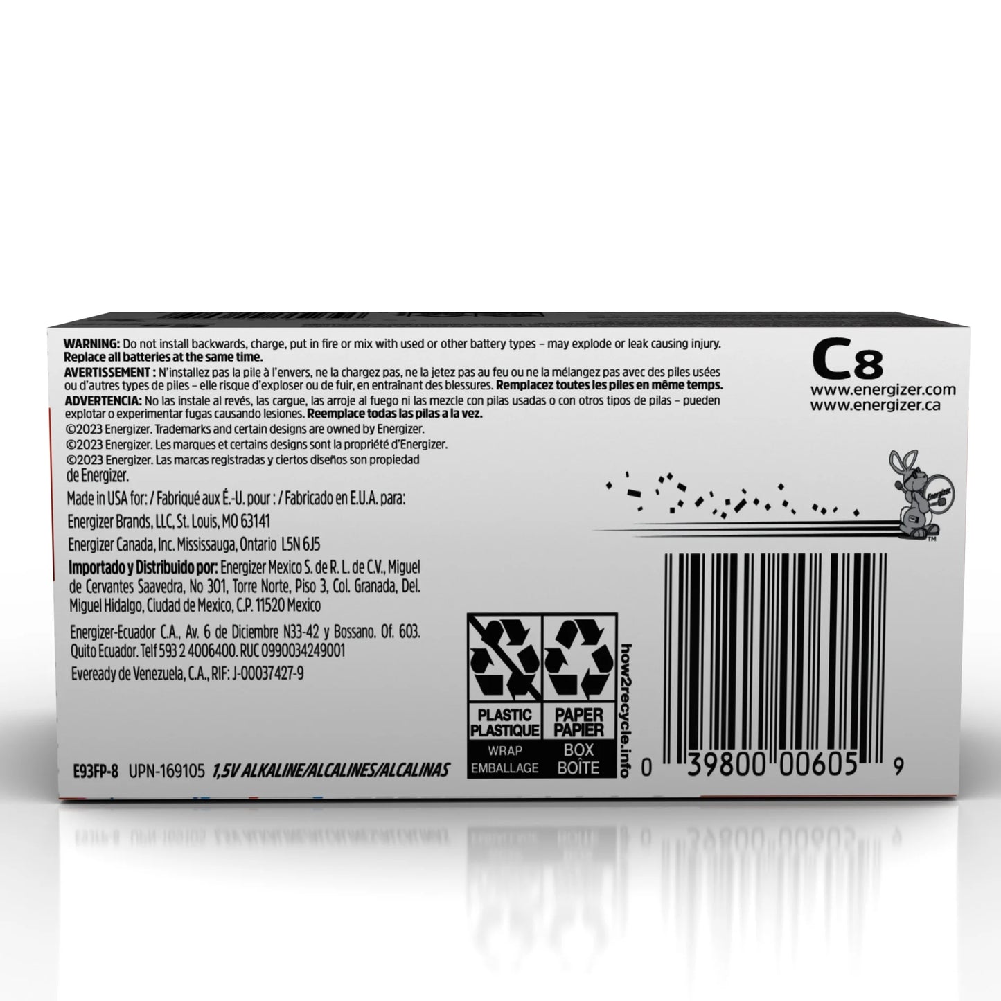 MAX C Batteries (8 Pack), C Cell Alkaline Batteries