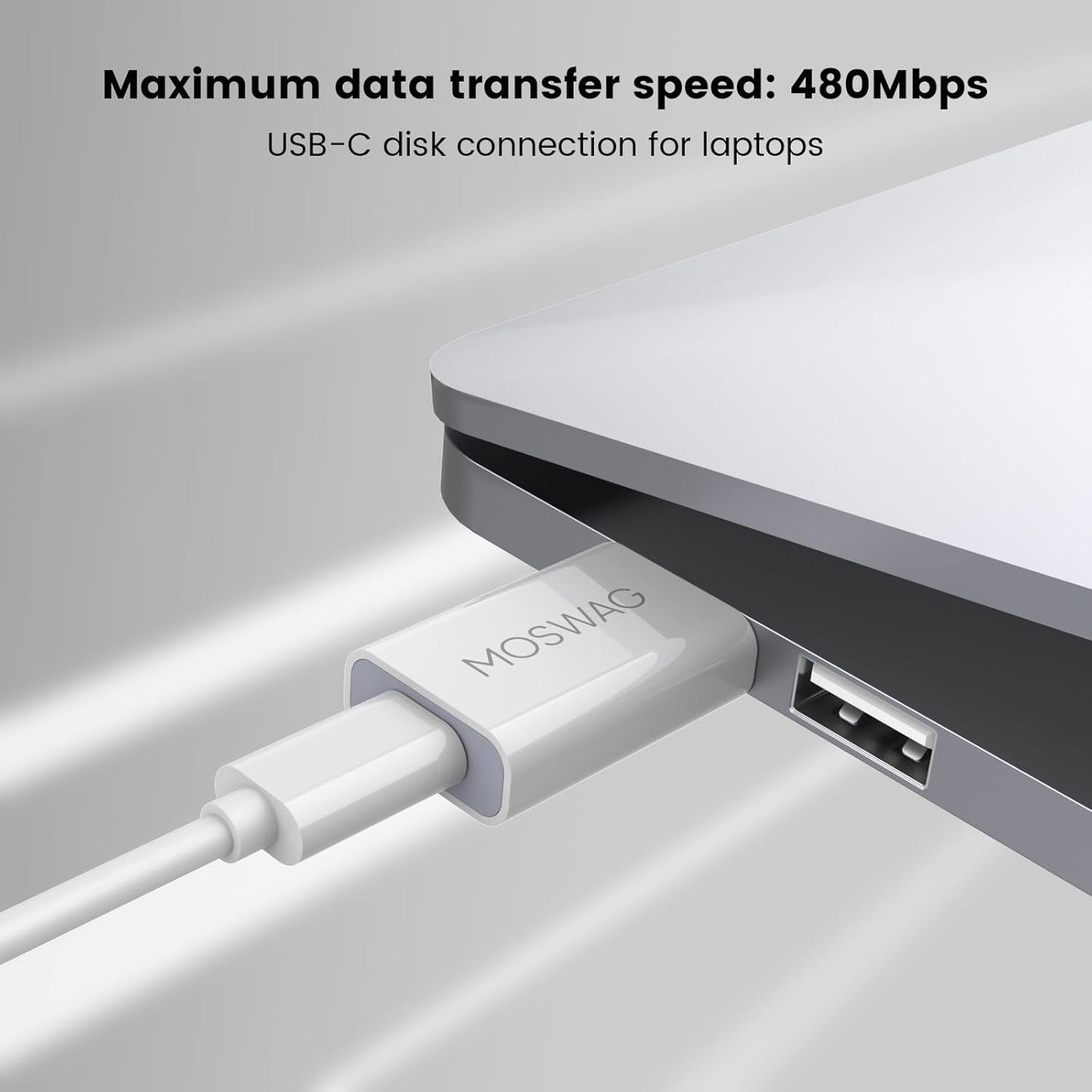 USB Type C Female to USB a Male Adapter, Compatible with Laptops, PC, No Additional Driver/Software Needed