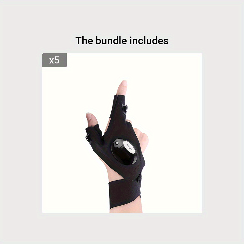 1/2pcs LED Flashlight Gloves - Hands-Free Lights for Camping, Fishing, and Outdoor Activities, Perfect Fathers Day Gifts for Men, Him, Dad, Boyfriend, and Cool Gadgets for Hotel and Natatorium