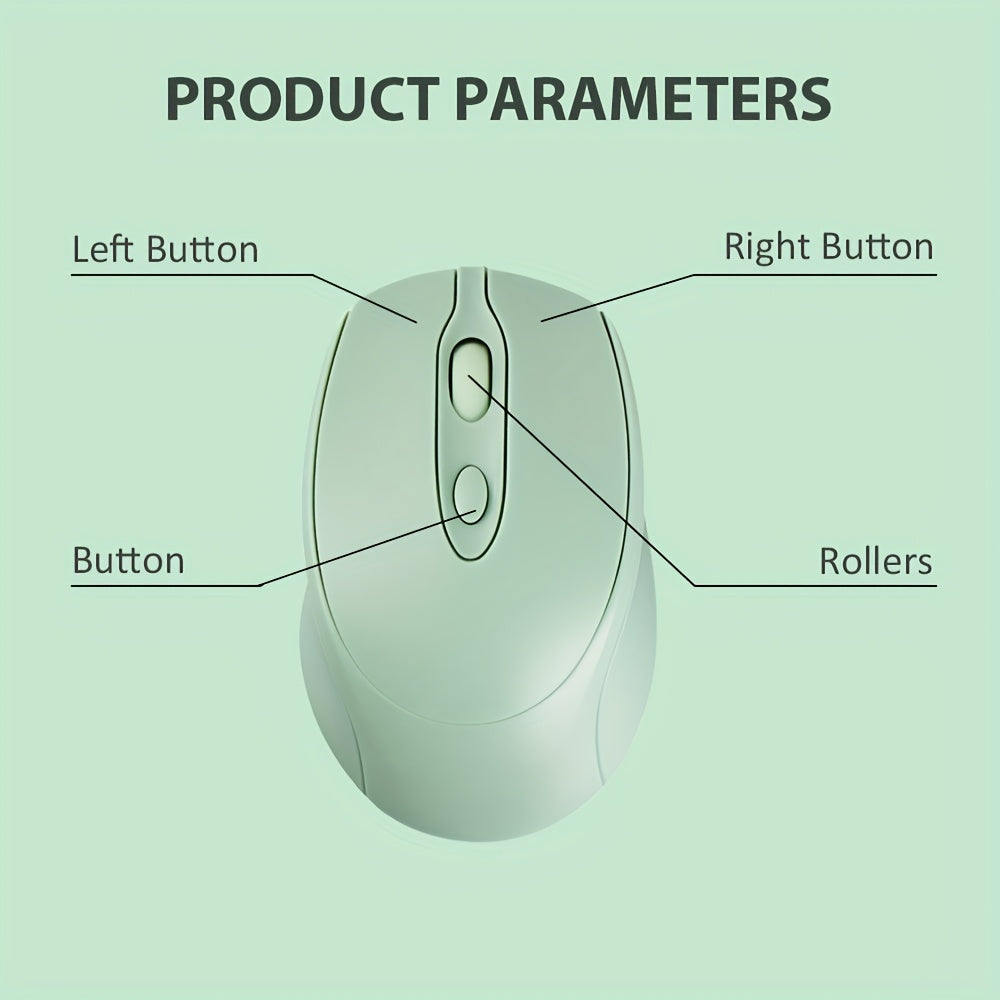 [Wireless Silent Mouse] Wireless Silent Mouse | Ambidextrous Dual-Mode Ergonomic Type-C Rechargeable for Office/Home Use with Tablet/Laptop/Desktop Connectivity, Portable, Compact, Durable Build, Tech Enthusiasts