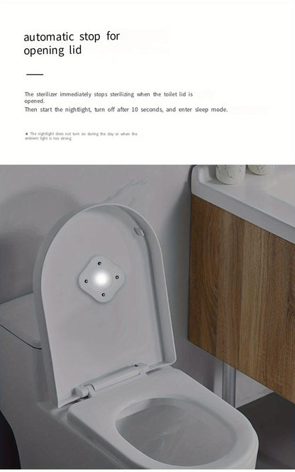 Aroma Bliss UV Toilet Disinfection Lamp - Advanced Odor Eliminator & Air Purifier - Compact, LED Ultraviolet Germicidal Technology for Home Sanitation