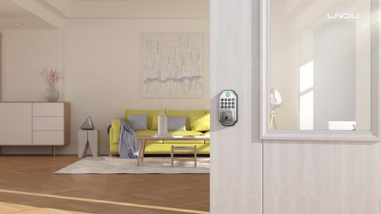 D280 Smart 5-in-1 Fingerprint Door Lock, Keyless Entry Door Lock, Biometric Technology with Memory Function, Fits Most Standard Doors, Unlocking Log, Durable, 100 Passcodes, Temporary Sharing, Anti-Snoop Passcode
