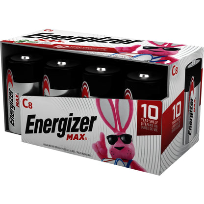 MAX C Batteries (8 Pack), C Cell Alkaline Batteries