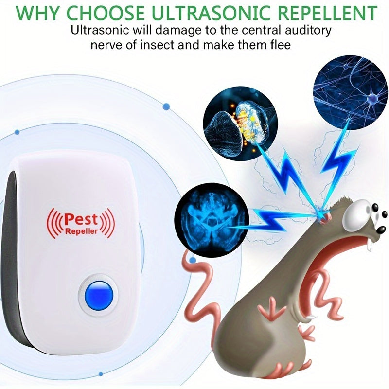 1pc, Ultrasonic Pest Repellers, Indoor Ultrasonic Insect Repellent, Mouse Repellent - Keep Your Home, Kitchen, Office, Hotel, And Warehouse Pest-Free! Pest Control, Summer Essentials, Household Gadgets, Back To School Supplie