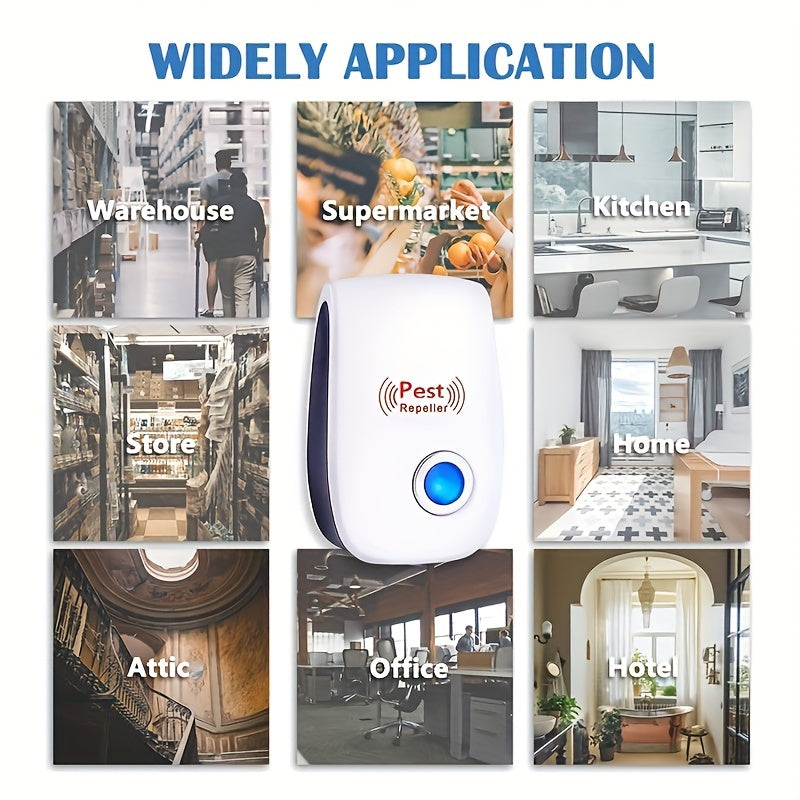 1pc, Ultrasonic Pest Repellers, Indoor Ultrasonic Insect Repellent, Mouse Repellent - Keep Your Home, Kitchen, Office, Hotel, And Warehouse Pest-Free! Pest Control, Summer Essentials, Household Gadgets, Back To School Supplie