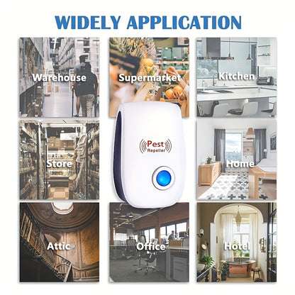 1pc, Ultrasonic Pest Repellers, Indoor Ultrasonic Insect Repellent, Mouse Repellent - Keep Your Home, Kitchen, Office, Hotel, And Warehouse Pest-Free! Pest Control, Summer Essentials, Household Gadgets, Back To School Supplie
