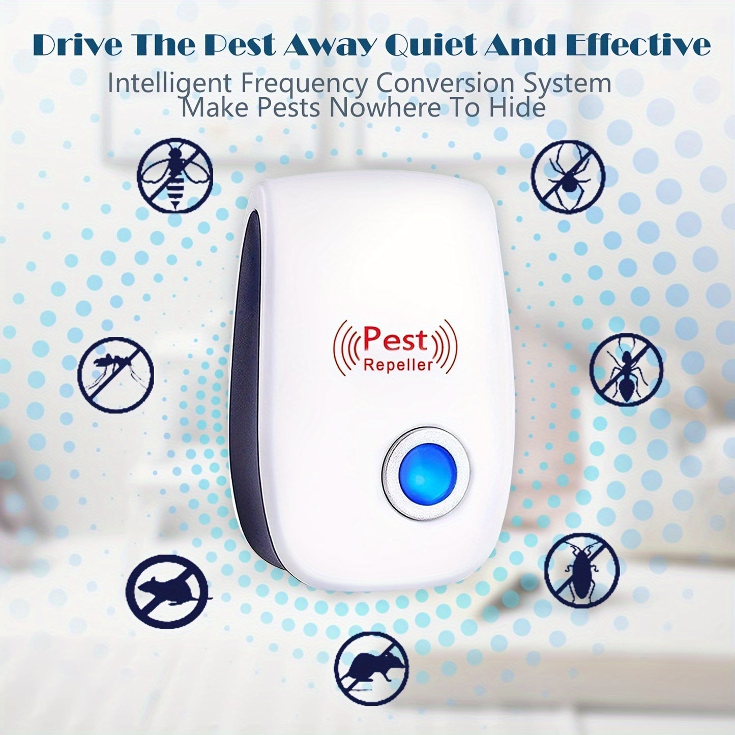 1pc, Ultrasonic Pest Repellers, Indoor Ultrasonic Insect Repellent, Mouse Repellent - Keep Your Home, Kitchen, Office, Hotel, And Warehouse Pest-Free! Pest Control, Summer Essentials, Household Gadgets, Back To School Supplie