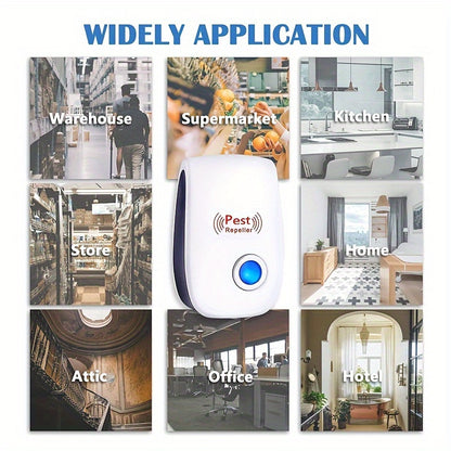 1pc, Ultrasonic Pest Repellers, Indoor Ultrasonic Insect Repellent, Mouse Repellent - Keep Your Home, Kitchen, Office, Hotel, And Warehouse Pest-Free! Pest Control, Summer Essentials, Household Gadgets, Back To School Supplie