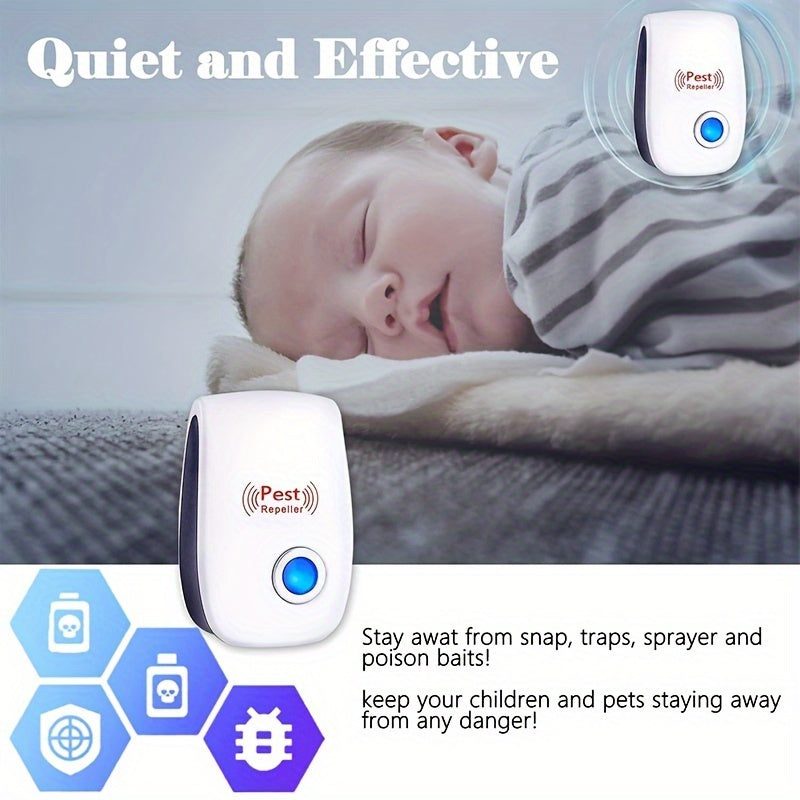 1pc, Ultrasonic Pest Repellers, Indoor Ultrasonic Insect Repellent, Mouse Repellent - Keep Your Home, Kitchen, Office, Hotel, And Warehouse Pest-Free! Pest Control, Summer Essentials, Household Gadgets, Back To School Supplie
