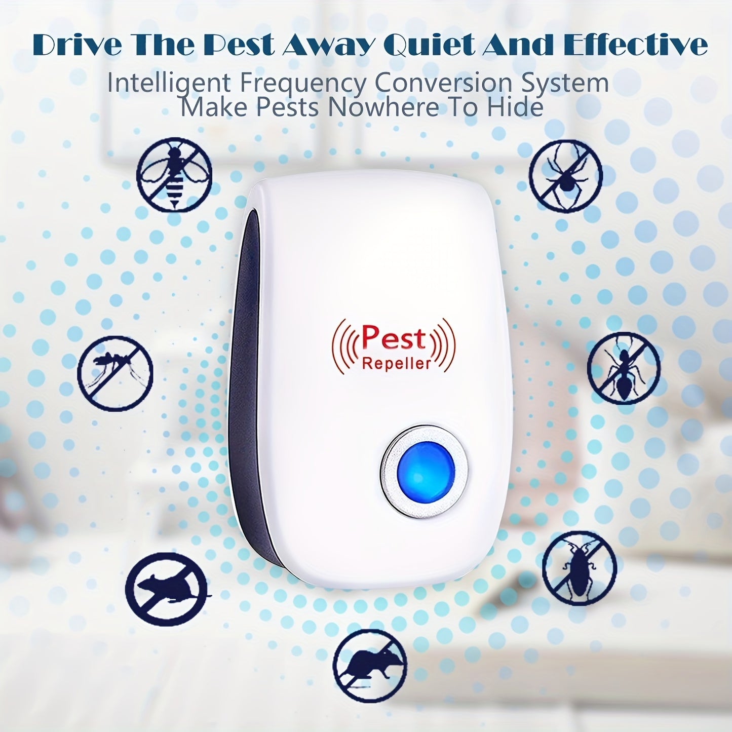 1pc, Ultrasonic Pest Repellers, Indoor Ultrasonic Insect Repellent, Mouse Repellent - Keep Your Home, Kitchen, Office, Hotel, And Warehouse Pest-Free! Pest Control, Summer Essentials, Household Gadgets, Back To School Supplie