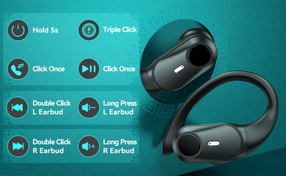 ProSound Wireless Earbuds - Immersive HD Stereo Sound, Advanced Wireless Technology, Up to Long Hours of Playtime, Ultra-Secure and Comfortable Fit, Advanced Noise Cancelling Technology, LED Display, Portable Charging Case -