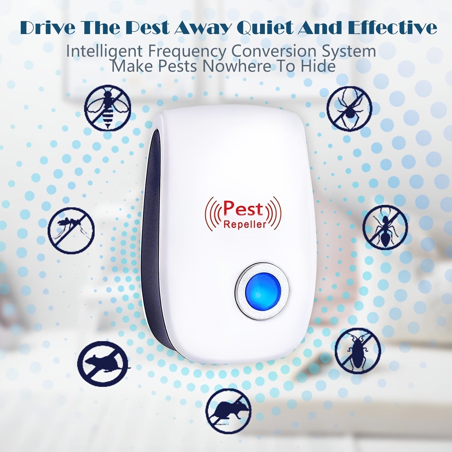 2pcs, Ultrasonic Pest Repeller - Effective Indoor Pest Control For Home, Kitchen, Office, Hotel, And Warehouse - Mosquito And Rat Repellent, Pest Control, Summer Essentials, Apartment Essentials, Household Gadgets