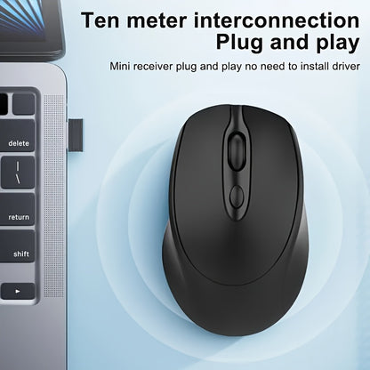 [Wireless Silent Mouse] Wireless Silent Mouse | Ambidextrous Dual-Mode Ergonomic Type-C Rechargeable for Office/Home Use with Tablet/Laptop/Desktop Connectivity, Portable, Compact, Durable Build, Tech Enthusiasts