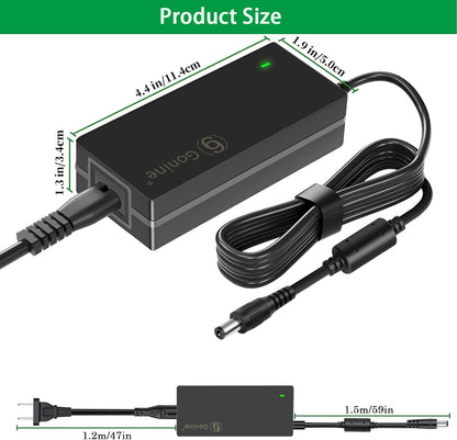 12V 5A Power Supply 60W Adapter, Fit for 12 Volt LED Light Strips LCD Monitor CCTV Camera Security System Router. AC 100-240V to DC 12V 5A 4A 3A 2A Converter Cord with 8 Tips.