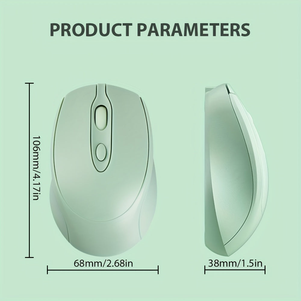[Wireless Silent Mouse] Wireless Silent Mouse | Ambidextrous Dual-Mode Ergonomic Type-C Rechargeable for Office/Home Use with Tablet/Laptop/Desktop Connectivity, Portable, Compact, Durable Build, Tech Enthusiasts