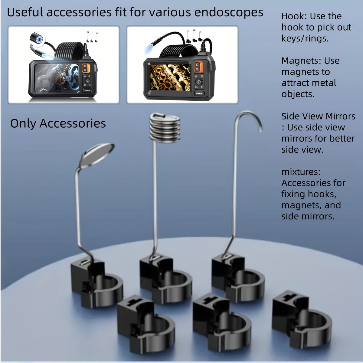 [HD Borescope Camera] 1080P HD Borescope Camera With Light, 50ft Snake Endoscope Camera, Gadgets For Men (4.3")
