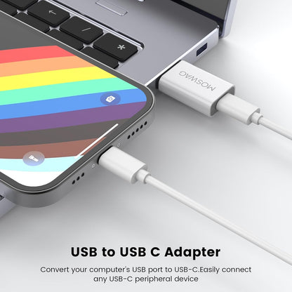 USB Type C Female to USB a Male Adapter, Compatible with Laptops, PC, No Additional Driver/Software Needed