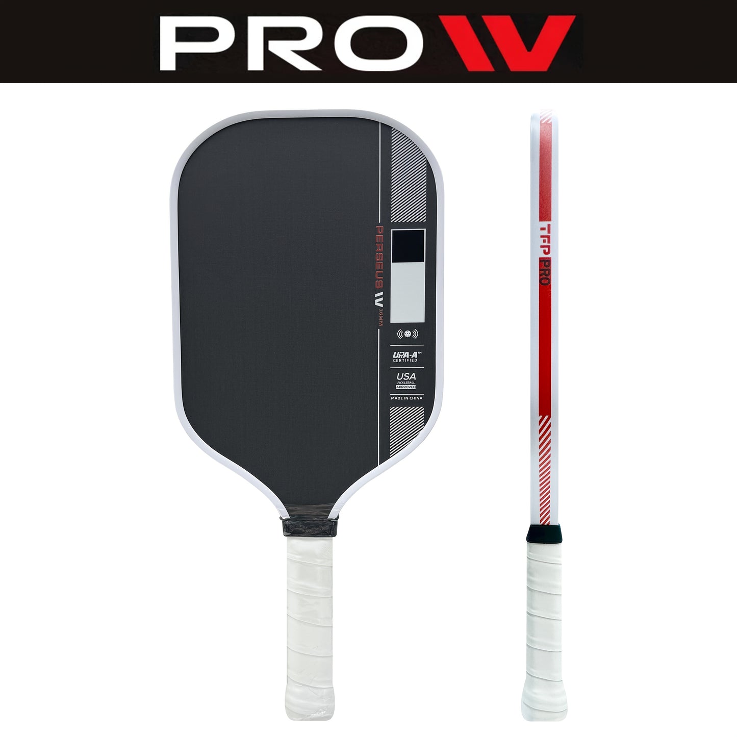 Ben Johns Pro IV 16mm Carbon Fiber Pickleball Paddle - T700 Tech, Honeycomb Core Damping System, Non-Slip Grip & Sound Dampening, Ultra-Lightweight Durable Rotation Edge, Ergonomic Handle, USPA - Ideal for Competitive & Recre