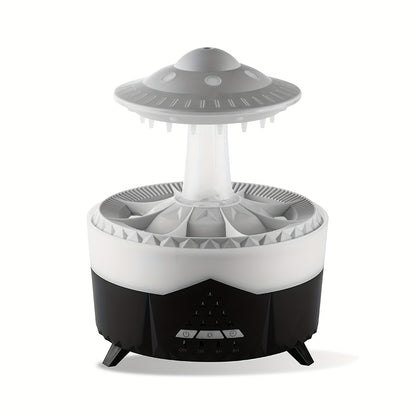 Large Capacity Volcanic Spray Atomizer - Intelligent Simulation Water Drop Humidifier and Flame Aroma Diffuser for Home - Advanced Mist Technology, Whisper Quiet, Easy to Clean, and Automatic Shut-Off