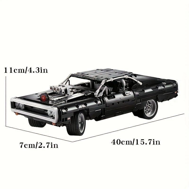 1100pcs Technic Racing Car Building Blocks Set, High-Tech Vehicle Model Kit, STEM Educational Toy, Durable ABS Construction Bricks, with No Box Included for Ages 14+