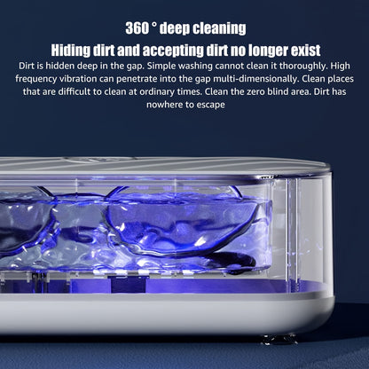 Professional 360° Deep Cleaning Machine - 45kHz Soundwave Technology, Chemical-Free, Safe for All Jewelry & Makeup Brushes, with High Frequency Vibration & Temperature Control