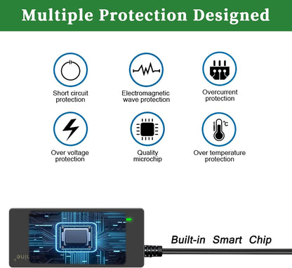 12V 5A Power Supply 60W Adapter, Fit for 12 Volt LED Light Strips LCD Monitor CCTV Camera Security System Router. AC 100-240V to DC 12V 5A 4A 3A 2A Converter Cord with 8 Tips.