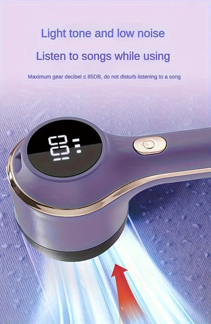 1set, Fabric Shaver, Electric Lint Remover, USB Rechargeable Sweater Shaver, Power Lint Shaver, LED Display, Fuzz Remover, Pilling Remover, Portable Hairball Trimmer For Clothes, Bedding, Furniture, Carpet, Sofa, Cleaning Sup