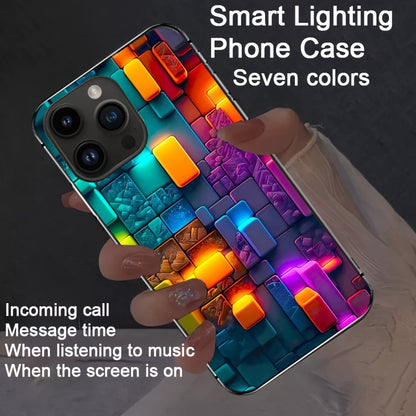 Light-emitting sound control TPU mobile phone case suitable for Samsung S23 Ultra/S22/S24 Plus/ip15promax/ip14promax/ip13promax - luminous technology, elegant daytime design, enhanced night visibility - 1 piece