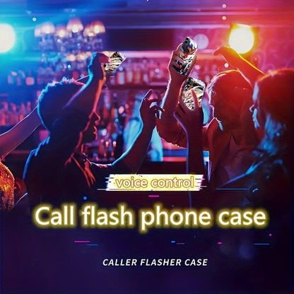 Light-emitting sound control TPU mobile phone case suitable for Samsung S23 Ultra/S22/S24 Plus/ip15promax/ip14promax/ip13promax - luminous technology, elegant daytime design, enhanced night visibility - 1 piece