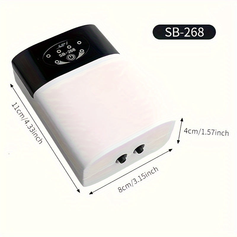 1-2 Meter Rechargeable Fish Tank Air Pump - Portable Oxygen Supply with Long-Lasting Battery, USB Recharging, and Aerolite Technology - Ideal for Fish Tank Breeders and Aquarium Enthusiasts