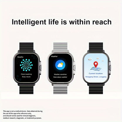 Smart Watch Pro - High-Tech Double Explicit Display, Electronic Movement, Rechargeable Lithium Battery, Water-Resistant PC Case, Silicone and Stainless Steel Band, Wireless Connectivity for Fitness Tracking and Notifications