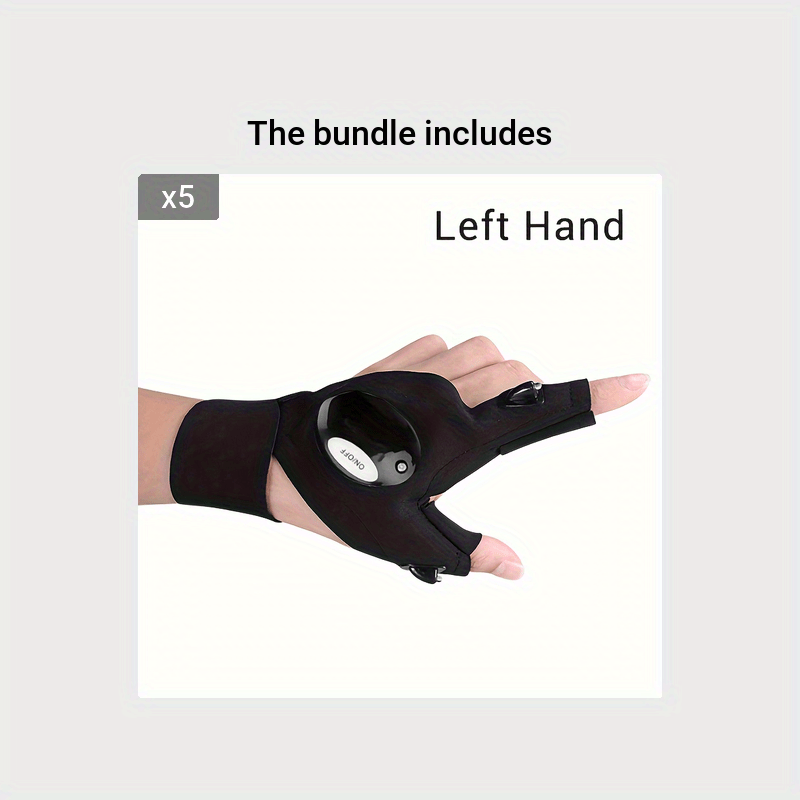 1/2pcs LED Flashlight Gloves - Hands-Free Lights for Camping, Fishing, and Outdoor Activities, Perfect Fathers Day Gifts for Men, Him, Dad, Boyfriend, and Cool Gadgets for Hotel and Natatorium