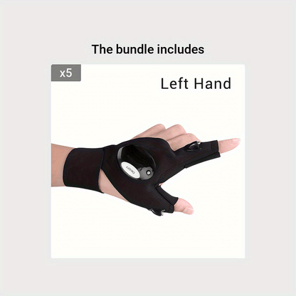 1/2pcs LED Flashlight Gloves - Hands-Free Lights for Camping, Fishing, and Outdoor Activities, Perfect Fathers Day Gifts for Men, Him, Dad, Boyfriend, and Cool Gadgets for Hotel and Natatorium