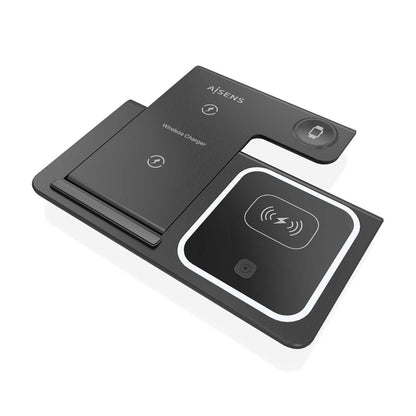 Wall Charger Aisens ASCH-15W3WC043-BK 3-in-1