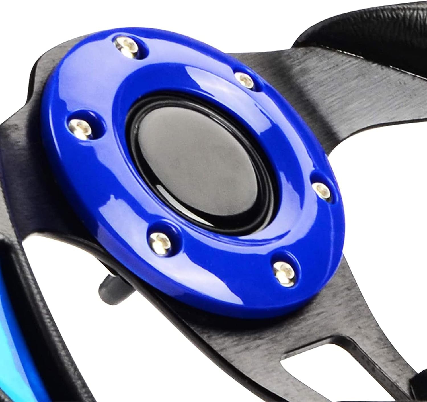 Golf Cart Steering Wheel Universal for Club Car DS and Club Car Precedent EZGO Yamaha Golf Carts Cool Racing Style Steering Wheel(Blue)