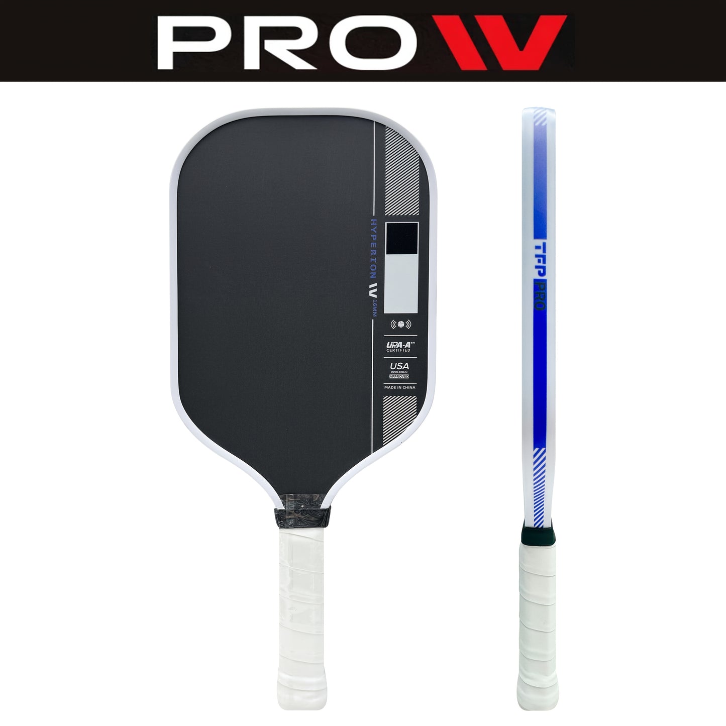 Ben Johns Pro IV 16mm Carbon Fiber Pickleball Paddle - T700 Tech, Honeycomb Core Damping System, Non-Slip Grip & Sound Dampening, Ultra-Lightweight Durable Rotation Edge, Ergonomic Handle, USPA - Ideal for Competitive & Recre