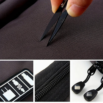 Electronics Accessories Organizer Bag,Portable Tech Gear Phone Accessories Storage Carrying Travel Case Bag, Headphone Earphone Cable Organizer Bag (M, Black)