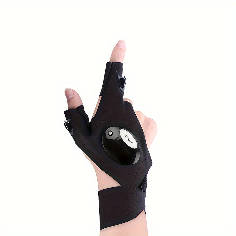 1/2pcs LED Flashlight Gloves - Hands-Free Lights for Camping, Fishing, and Outdoor Activities, Perfect Fathers Day Gifts for Men, Him, Dad, Boyfriend, and Cool Gadgets for Hotel and Natatorium