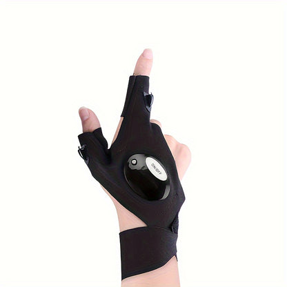 1/2pcs LED Flashlight Gloves - Hands-Free Lights for Camping, Fishing, and Outdoor Activities, Perfect Fathers Day Gifts for Men, Him, Dad, Boyfriend, and Cool Gadgets for Hotel and Natatorium