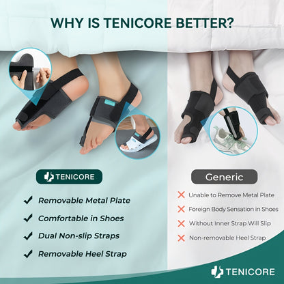 Tech Love Bunion Corrector For Women Men Big Toe 1 Pair, Adjustable Bunion Splint With 2 Angle Bar, Bunion Pads, Toe Straightener With Double Non-slip Strap For Day Night Support