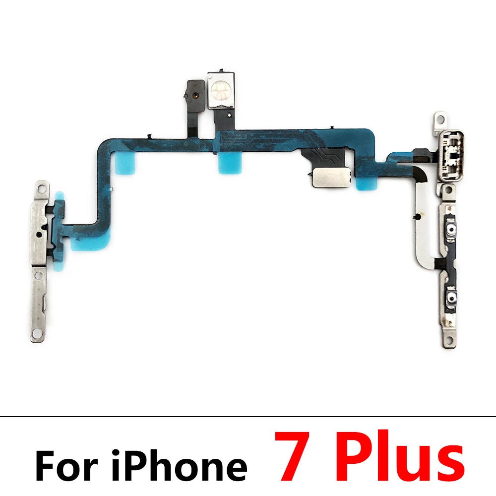 New Power Flex Cable For IPhone 7 8 Plus X XR XS Max Mute & Volume Switch On Off Button Key Replacement Parts