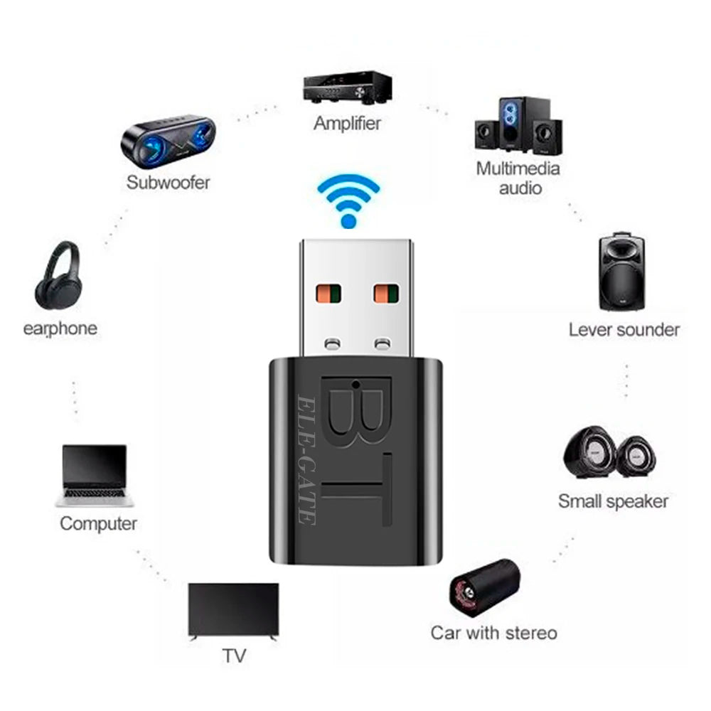 USB for 5.1 Adapter with Receiver and Transmitter 3.5mm Jack Model BT.08 (B2210)