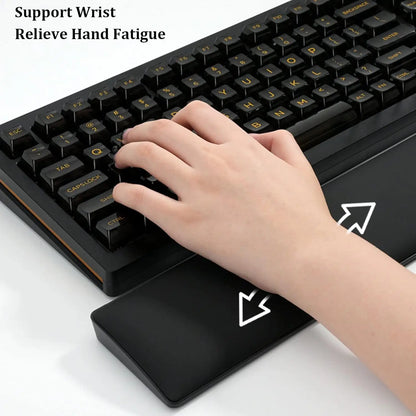 Akko Anime Memory Foam Keyboard Wrist Pad Soft Padded Support for Wrist Pain Relief Constant Typing Gaming (White 390x70x19mm)