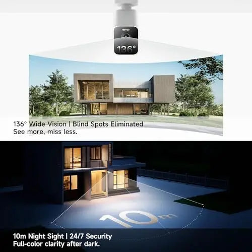 USA Stock for Xiaomi Outdoor Security Camera BW500 2.5K Battery Wireless Color Night Vision Optional Solar Surveillance