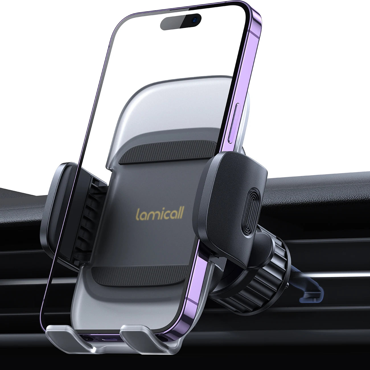 Lamicall CV09 Gravity Car Phone Holder Air Vent Mount Auto Lock Hands Free Cell Phone Stand One Hand Operation Stable Clip GPS