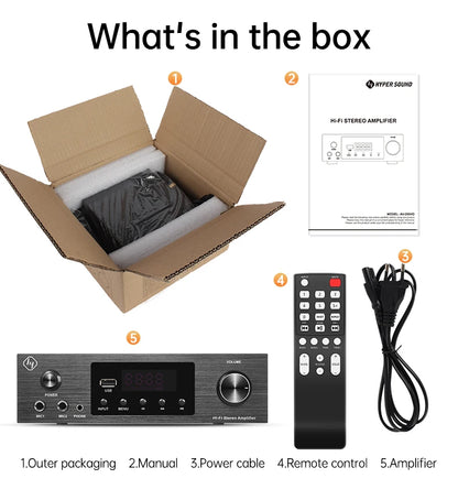 Cost-effective Power 2.0ch 200W Audio Amplifier Power Amplifier for Home