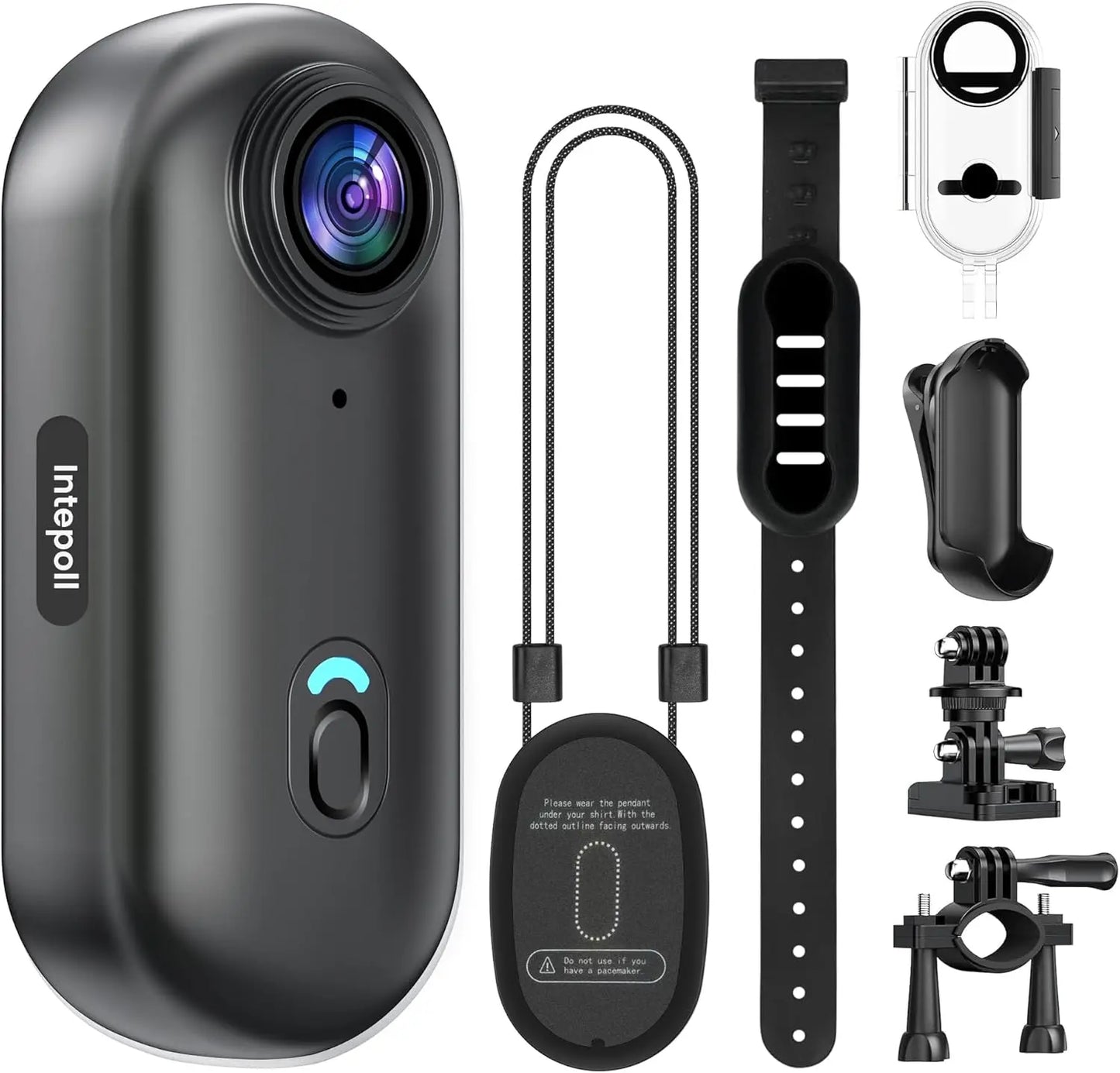 4K Thumb Action Camera,Small Body Camera with Spring Clip,Portable Vlogging,Helmet Cam for Cycling,Motorcycle